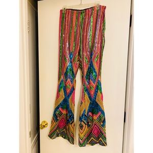 Sequin Bellbottom Festival Pants